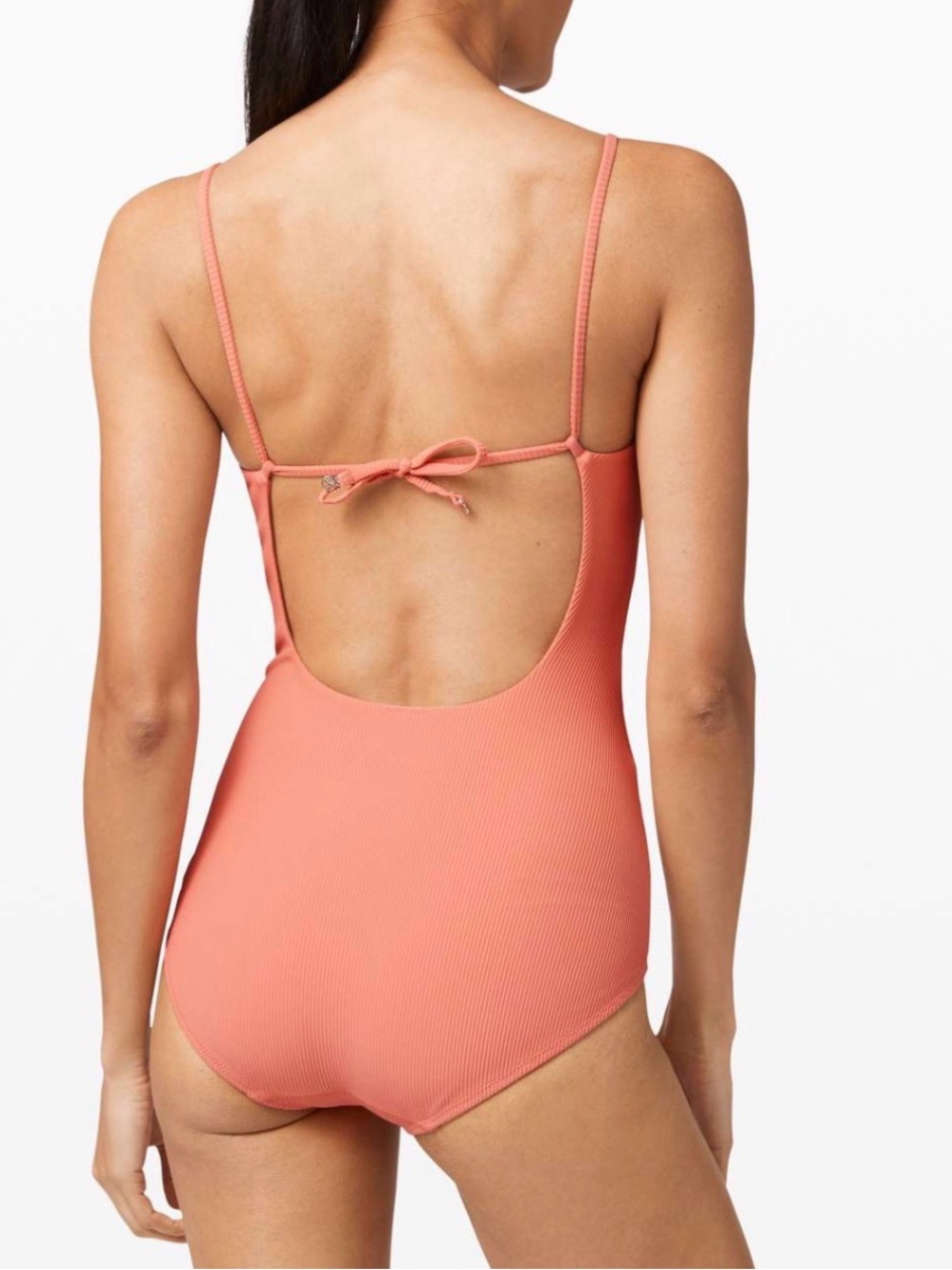 lululemon athletica Coral Ribbed One-Piece Swimsuit